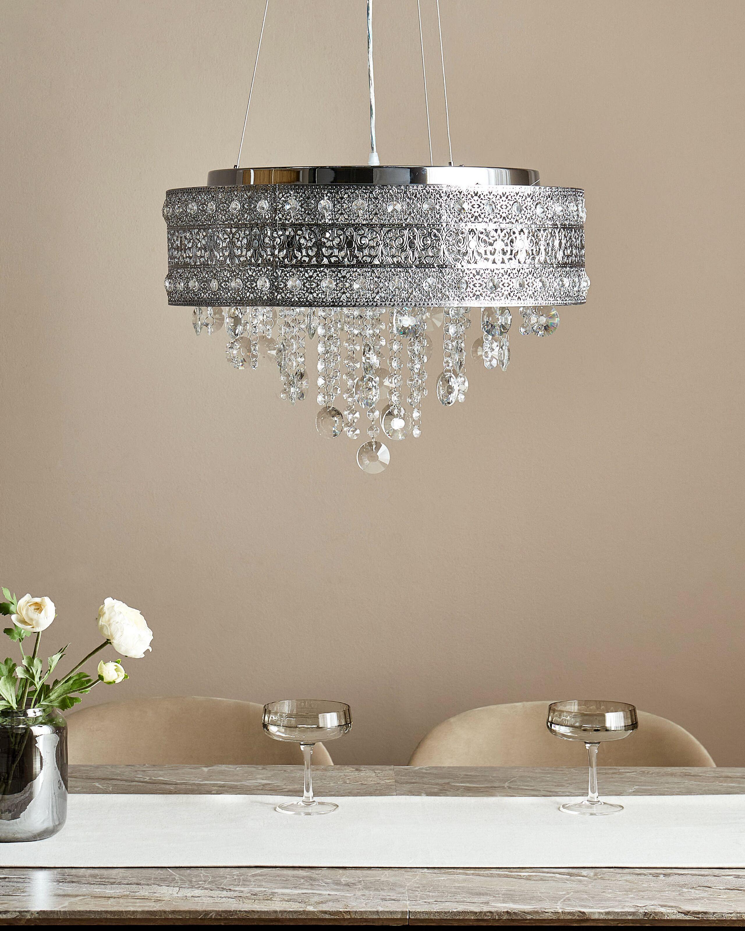 Beliani Lampe suspension en Cristal Glamour BARBEIRA  