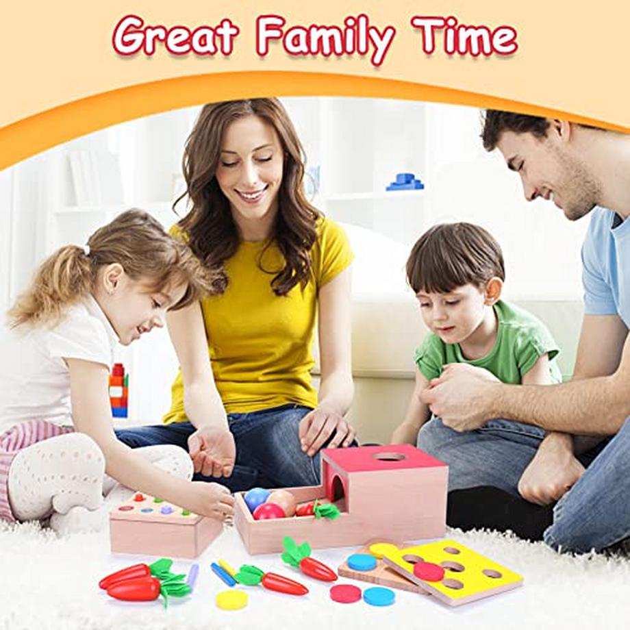 Activity-board  Holzspielzeug | 4 IN 1 Baby-Motorik-Spielzeug | Objektbeständigkeit Sortierspiel Holzpuzzle für Kinder 