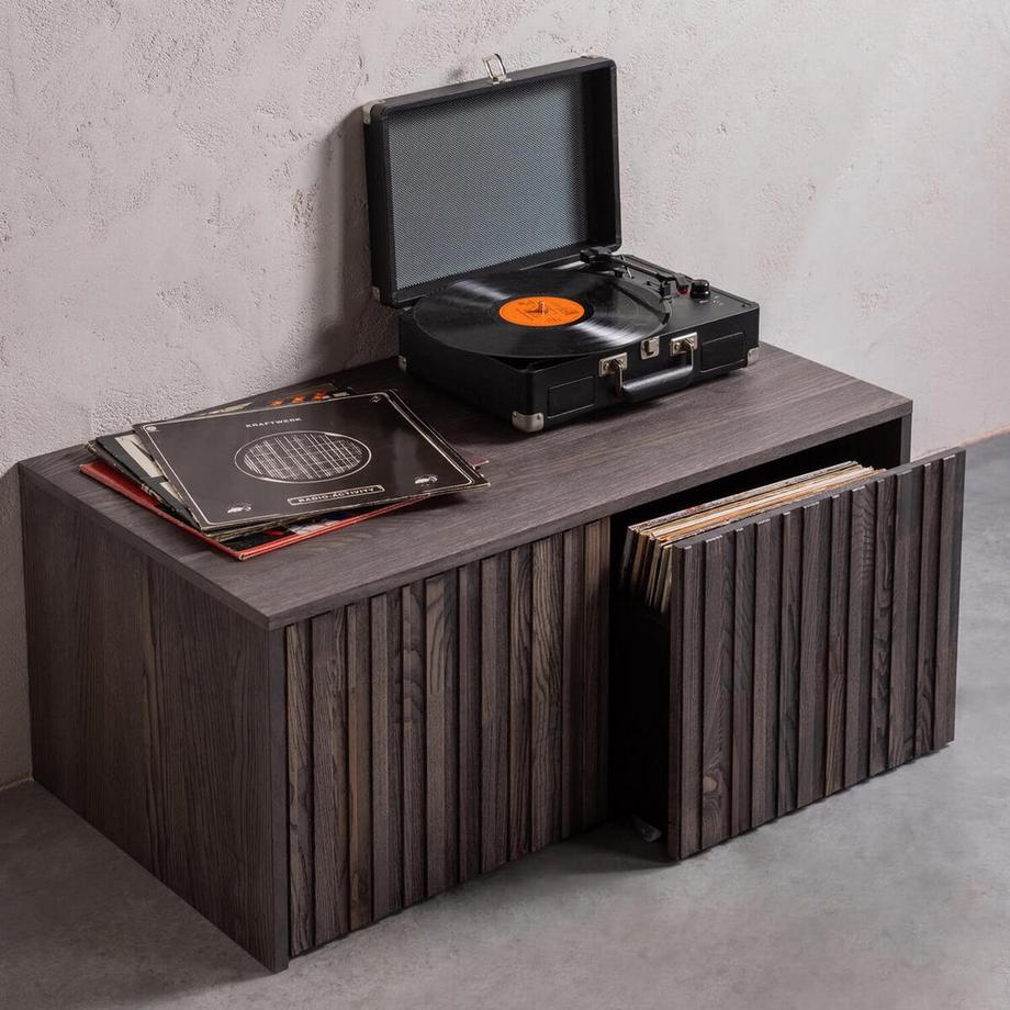 mutoni living Truhenbank Gravure Esche espresso 88  