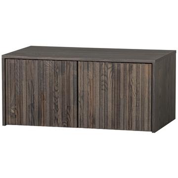 Banc coffre Gravure frêne espresso 88