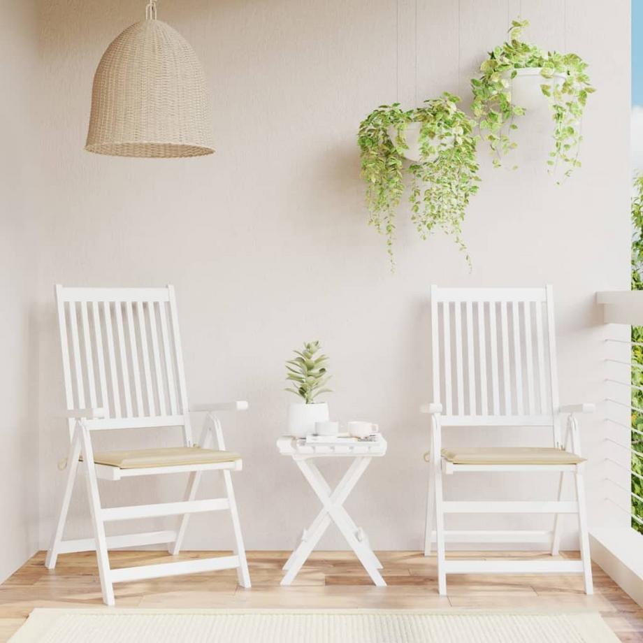 VidaXL Coussins de chaise de jardin 2 pcs   50x50x3 cm  