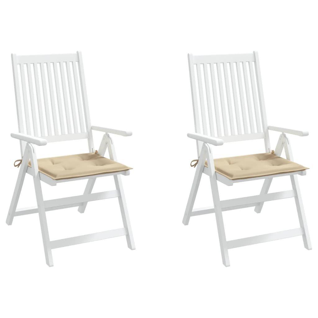 VidaXL Coussins de chaise de jardin 2 pcs   50x50x3 cm  