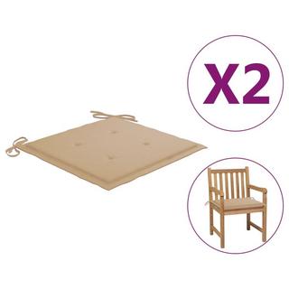 VidaXL Coussins de chaise de jardin 2 pcs   50x50x3 cm  