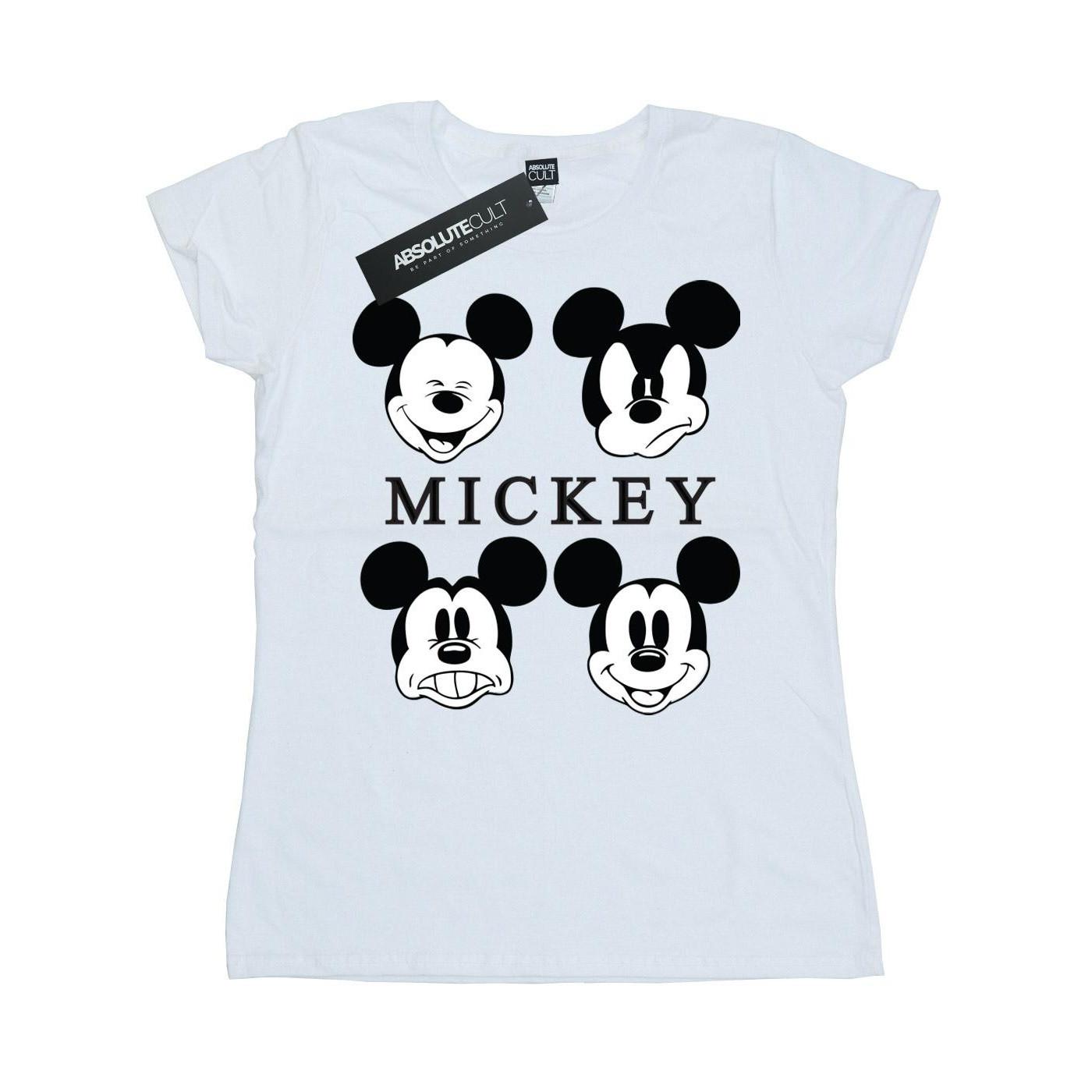 Image of Mickey Mouse Four Heads Tshirt Damen Weiss XL