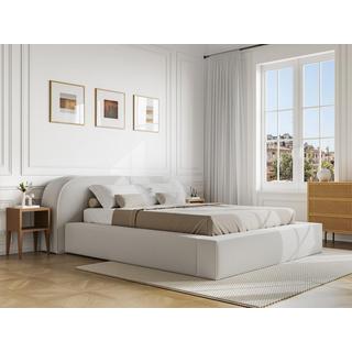 Maison Céphy Lit coffre 160 x 200 cm - Velours côtelé - Crème - LIRABA de Maison Céphy  