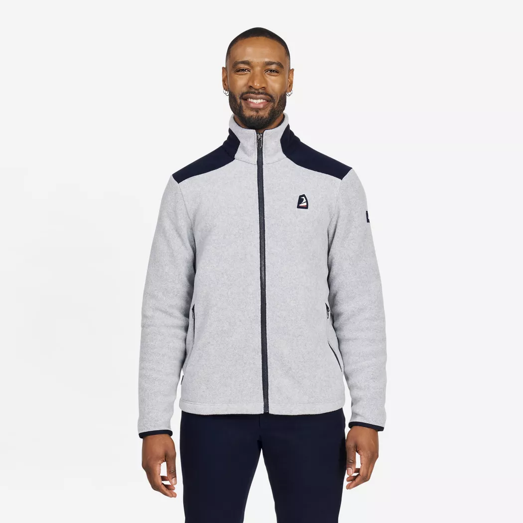 DECATHLON - Fleecejacke Segeln warm Polyester, für Herren, Grau, Größe 3XL