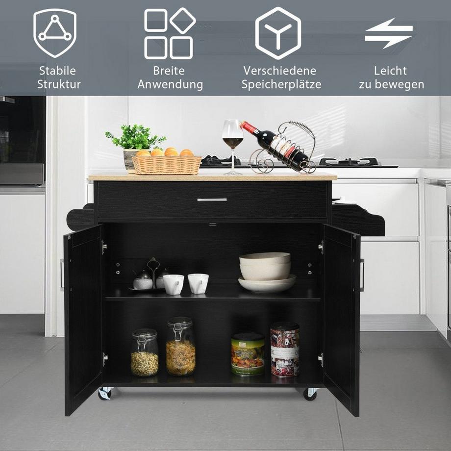 B2X Carrello da cucina isola cucina con cassetto e ripiano regolabile in altezza  