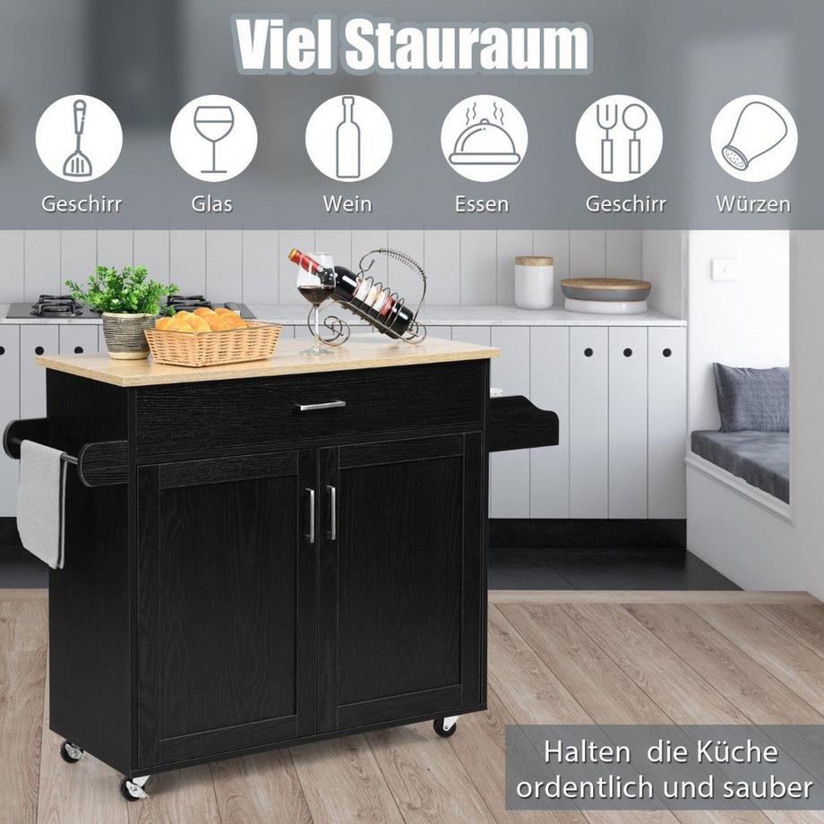 B2X Carrello da cucina isola cucina con cassetto e ripiano regolabile in altezza  