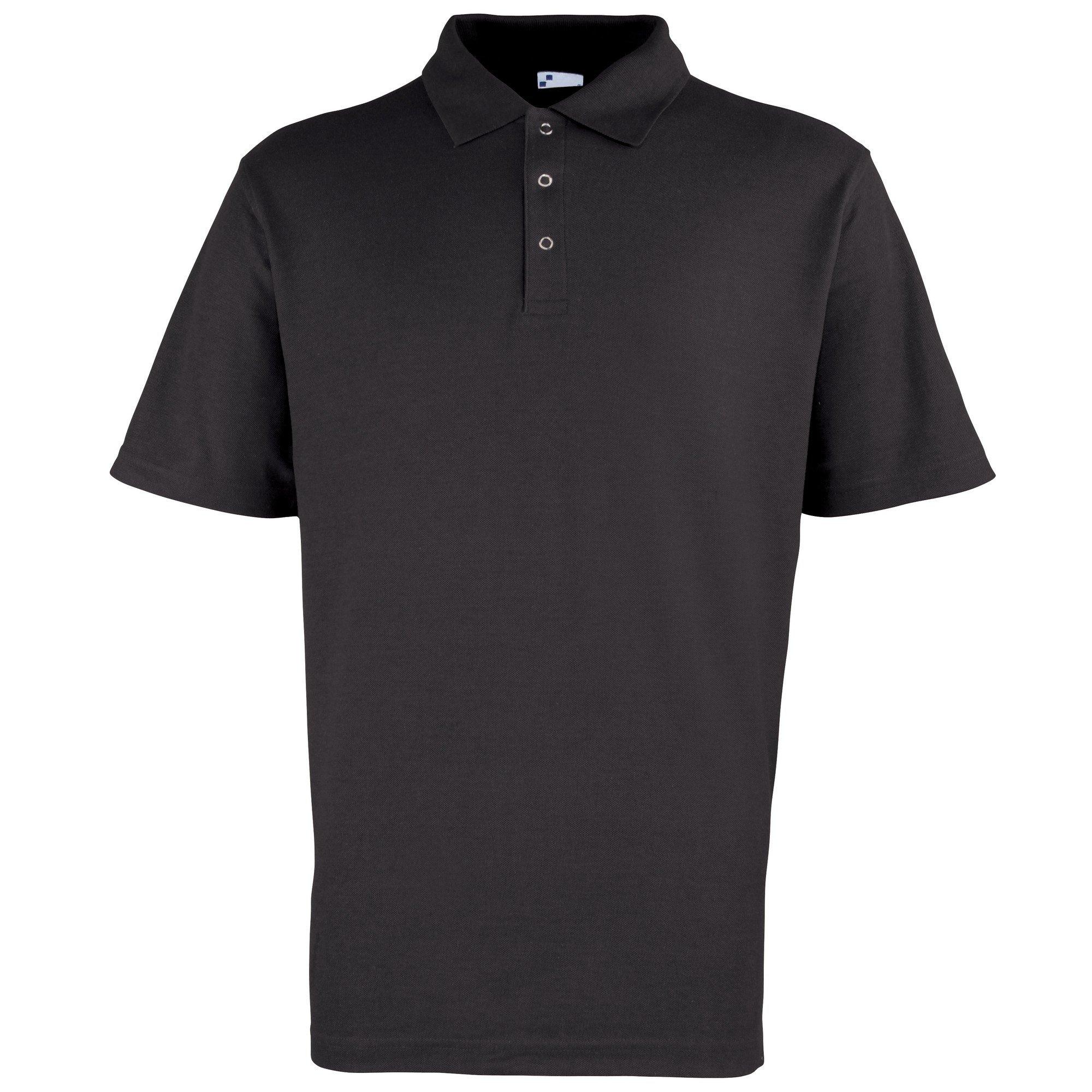 Image of Poloshirt, Unifarben Herren Schwarz L