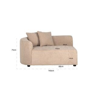 mutoni Sofa Element Grayson Armlehne links 140  