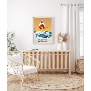 La-Jonx Snowboard in Switzerland - Poster  