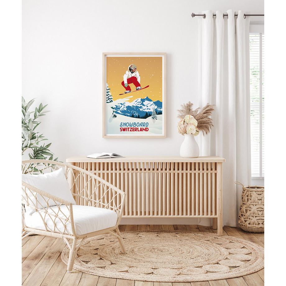 La-Jonx Snowboard in Switzerland - Poster  