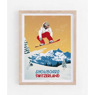 La-Jonx Snowboard in Switzerland - Poster  