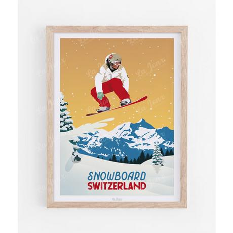 La-Jonx Snowboard in Switzerland - Poster  
