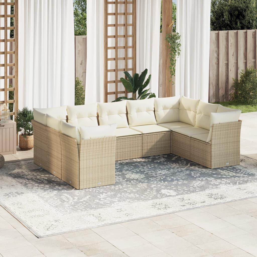 VidaXL set divano da giardino Polirattan  