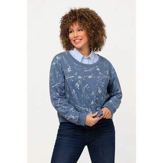 Ulla Popken  Sweat-shirt, oversize, court, col rond, manches longues 