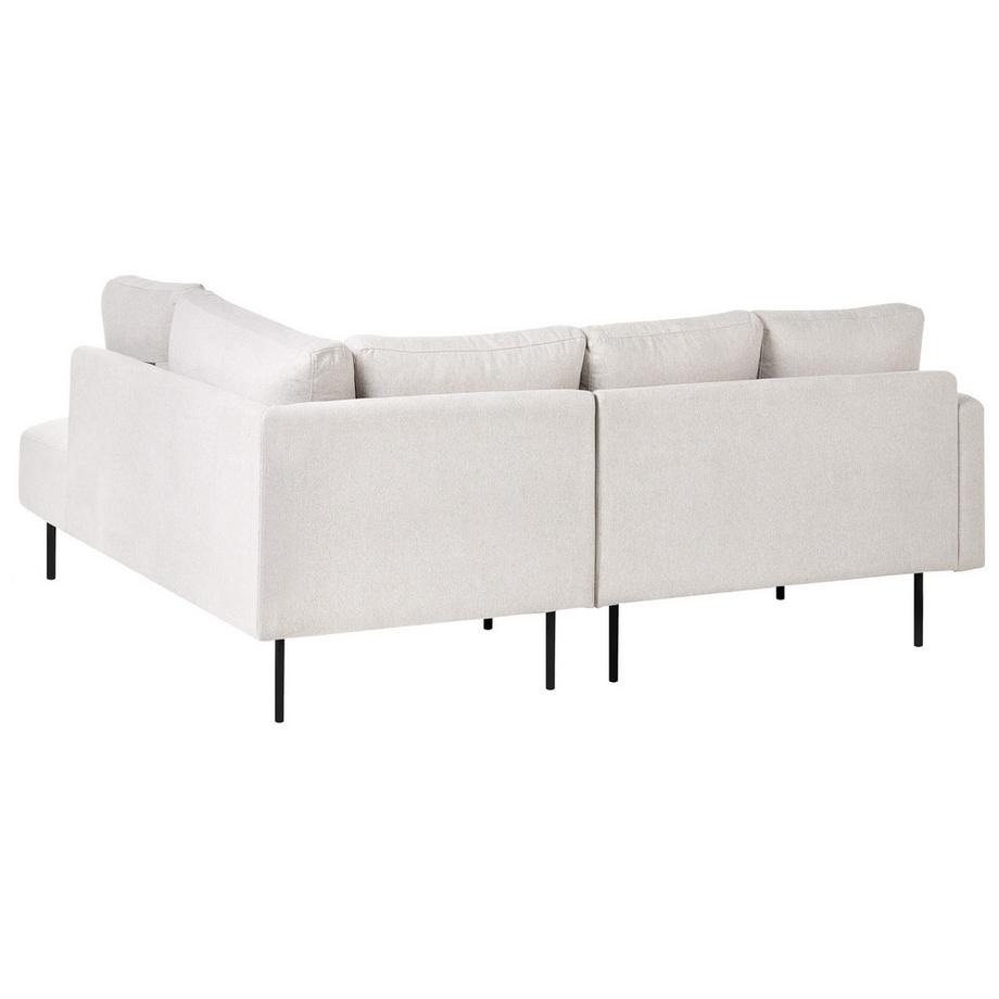 Beliani Linksseitiges Ecksofa aus Stoff  BREDA  