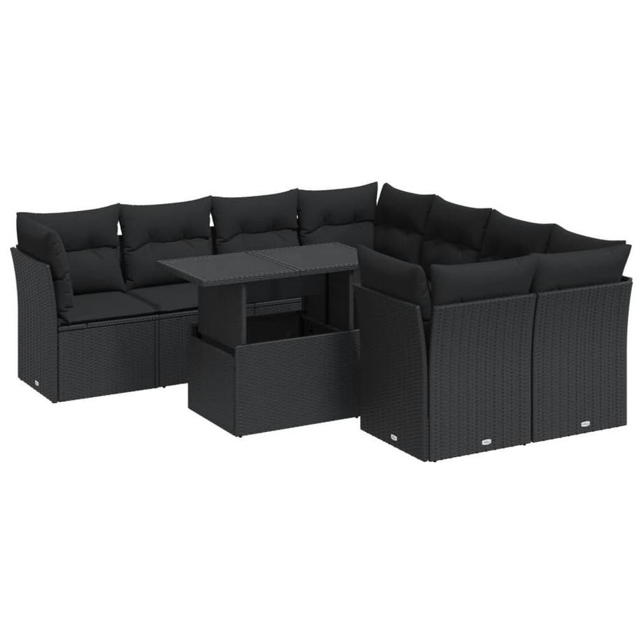 set di divani da giardino Polirattan