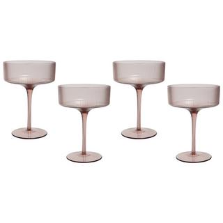 Beliani Champagnerschalen aus Glas Retro AMETHYST  