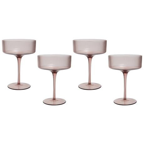 Beliani Champagnerschalen aus Glas Retro AMETHYST  