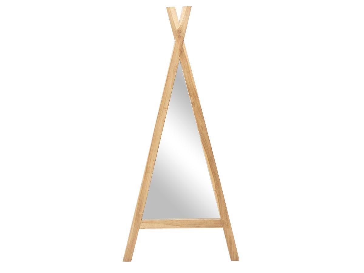 Image of Kinderspiegel Tipi - 55 x 120 cm - Mindi-Holz - Naturfarben - BATAM Kinderspiegel Tipi - 55 x 120 cm - Mindi-Holz - Naturfarben - BATAM