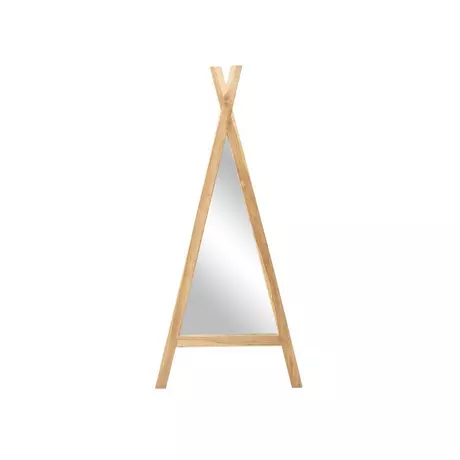 Vente-unique Miroir enfant tipi en bois de mindi - L. 55 x H. 120 cm -  Naturel - BATAM