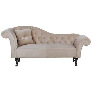 Chaise longue versione sinistra en Velluto Glamour LATTES