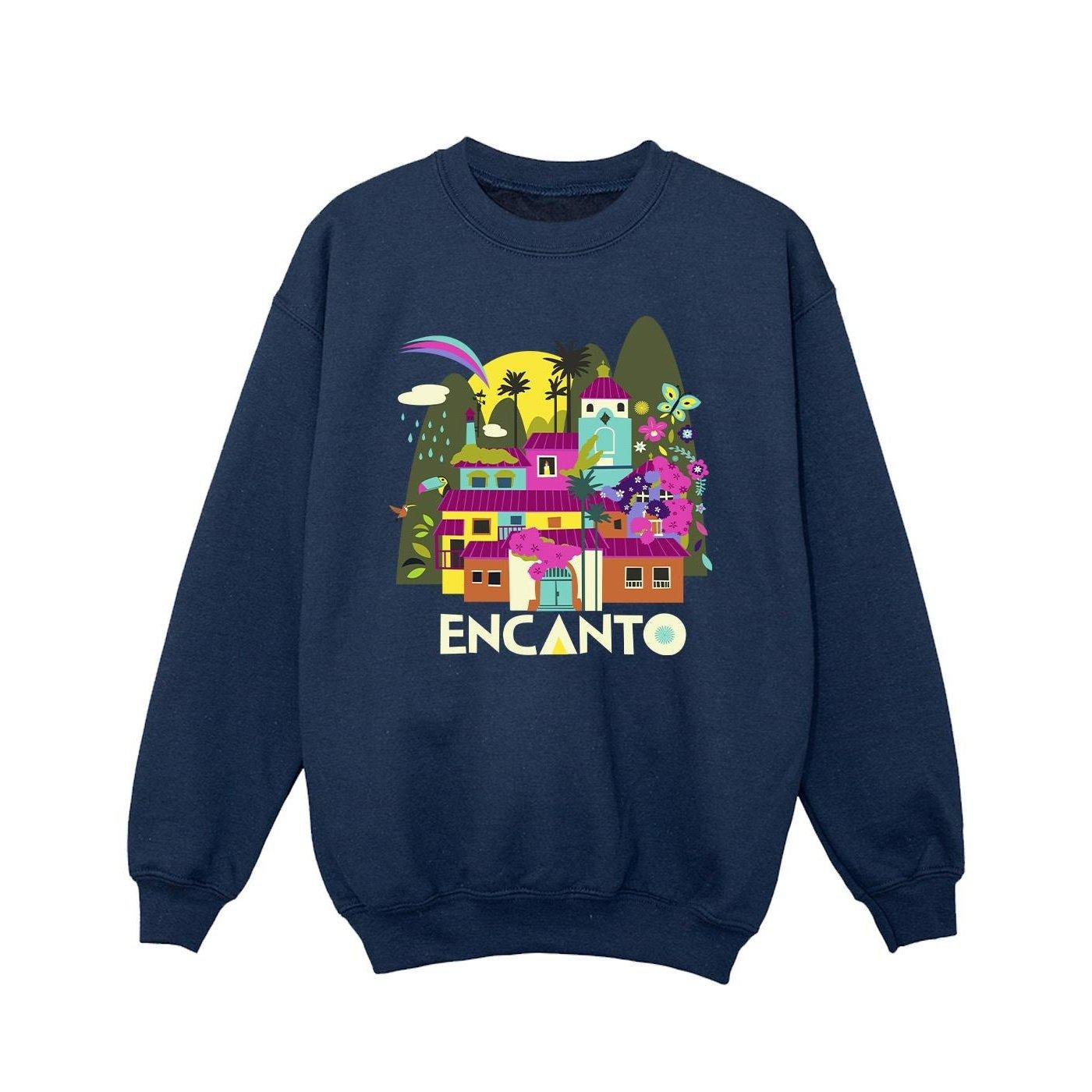 Image of Encanto Many Houses Sweatshirt Unisex Marine 128