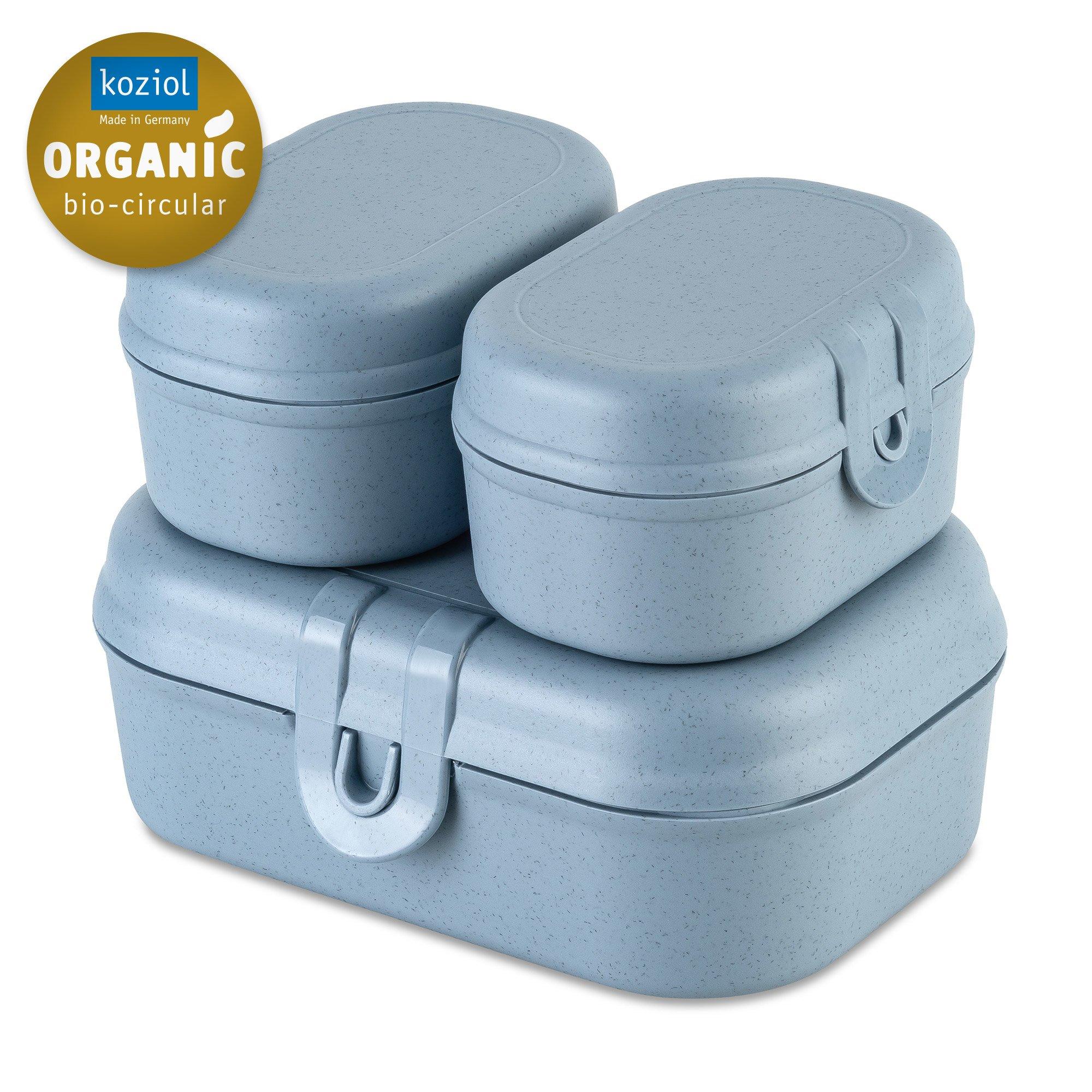 Image of Koziol Pascal Ready Mini Brotdosenset Blau 3 Stück(e) Unisex Blau