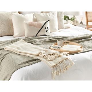 Beliani Nazilli Coperta Morbida in Cotone Scandinavo  