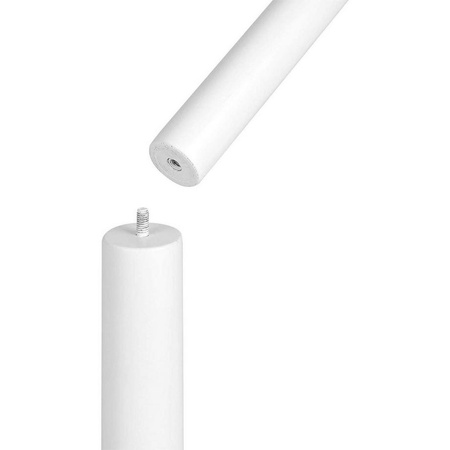 Calicosy Porte-manteau sur Pied en Bois d'Hévéa Blanc avec 8 Crochets - H175 cm  