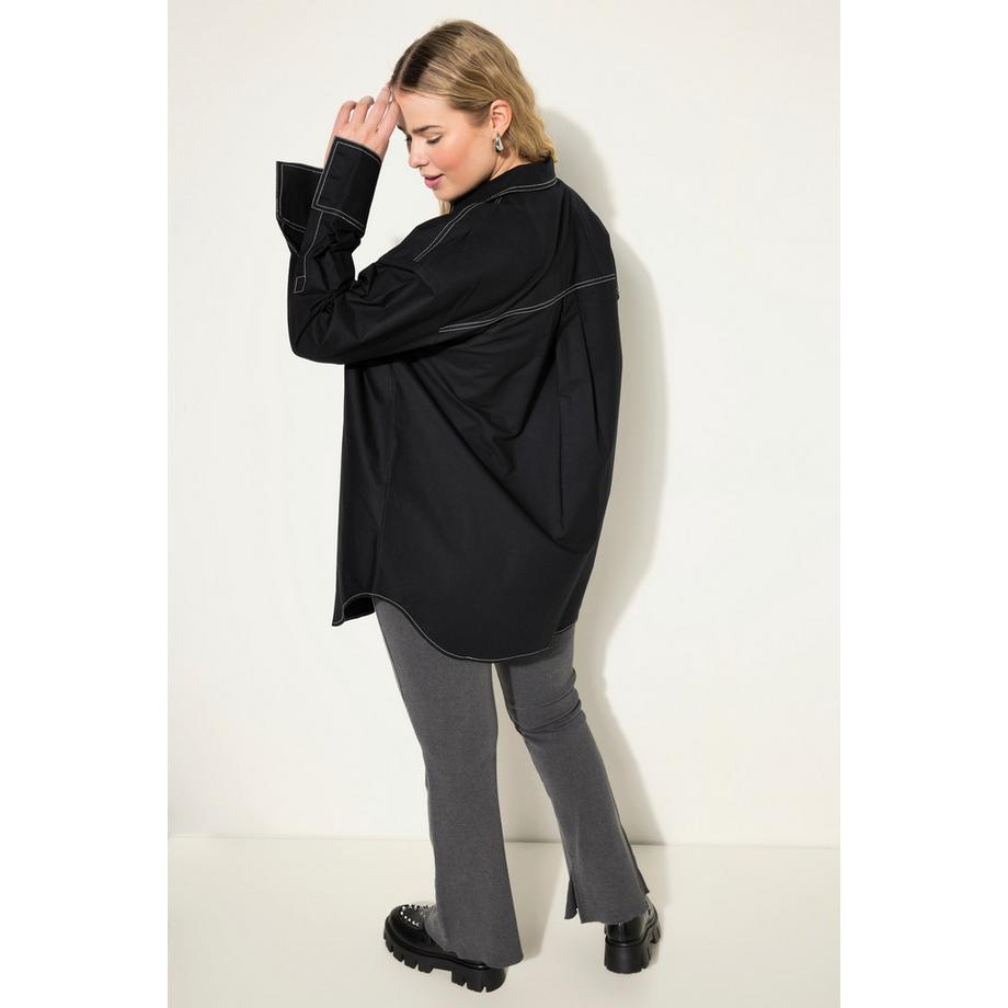 Studio Untold Oversized Bluse helle Ziernähte  