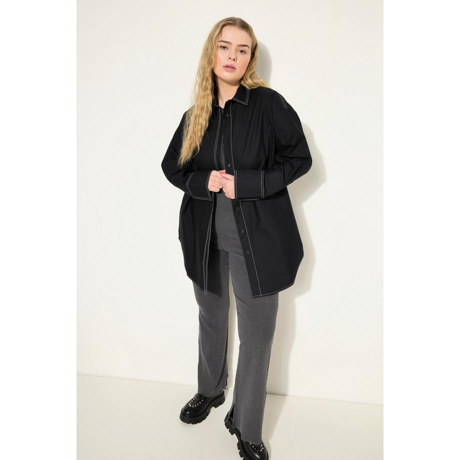 Studio Untold Oversized Bluse helle Ziernähte  