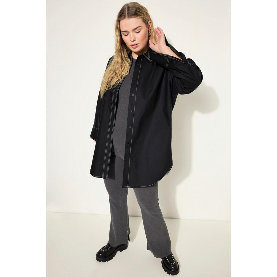 Studio Untold Oversized Bluse helle Ziernähte  