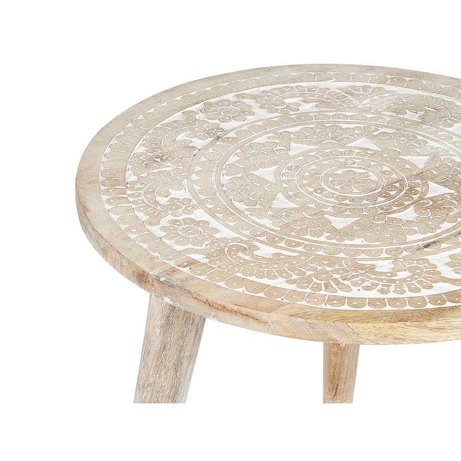 Beliani Set di 2 tavolini en Legno di mango Rustico UDAY  