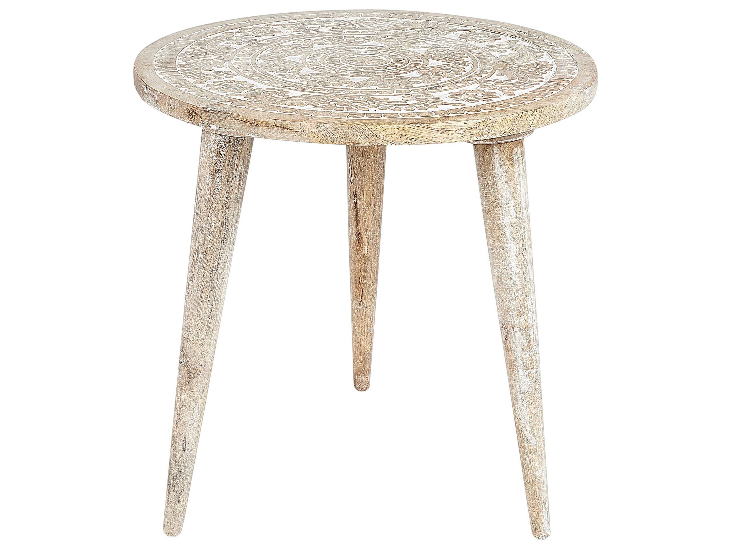 Beliani Ensemble de tables en Manguier Rustique UDAY  