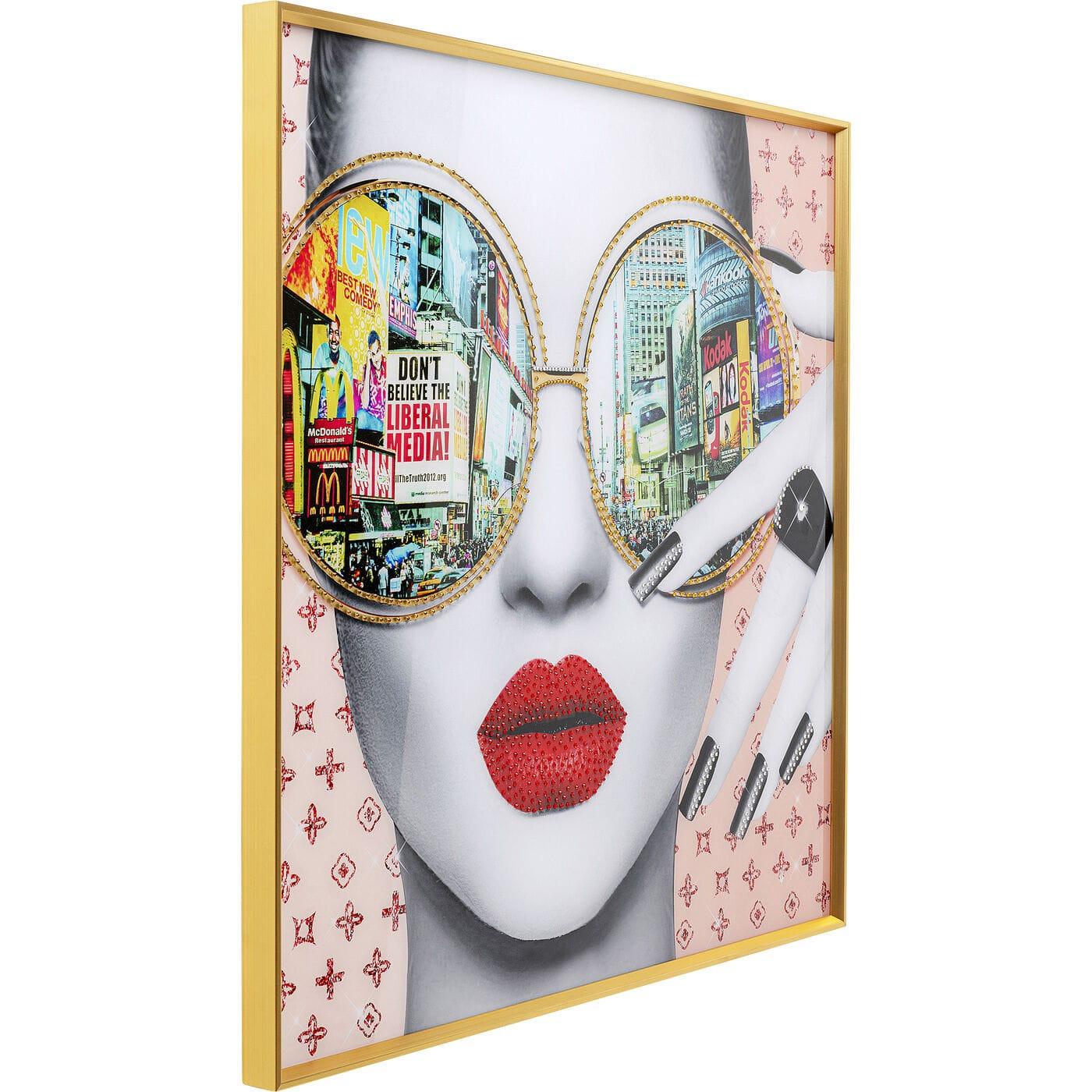 KARE Design Quadro incorniciato Vista su Times Square 80x80  