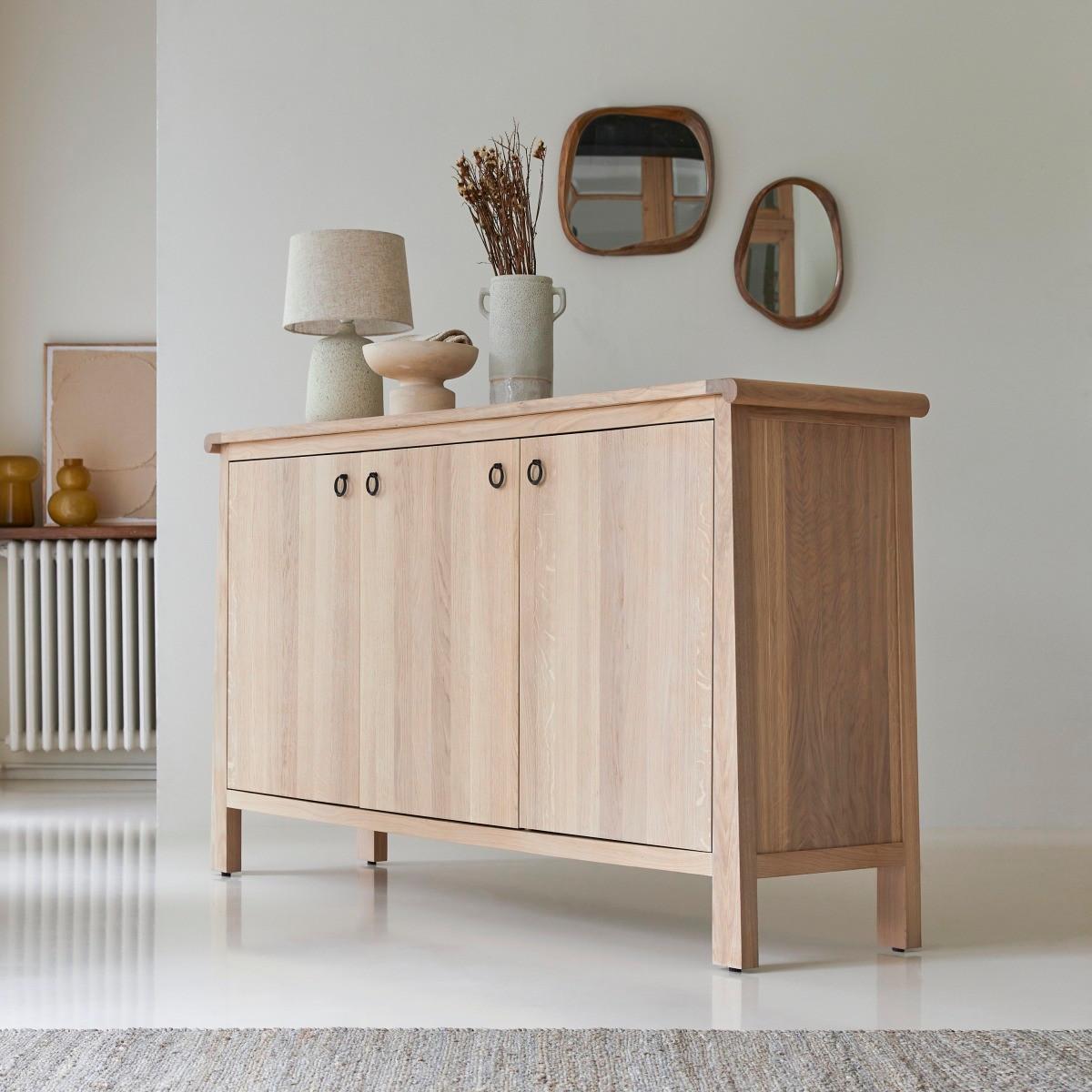 Tikamoon  Credenza in legno di quercia massello 180 cm Volute 