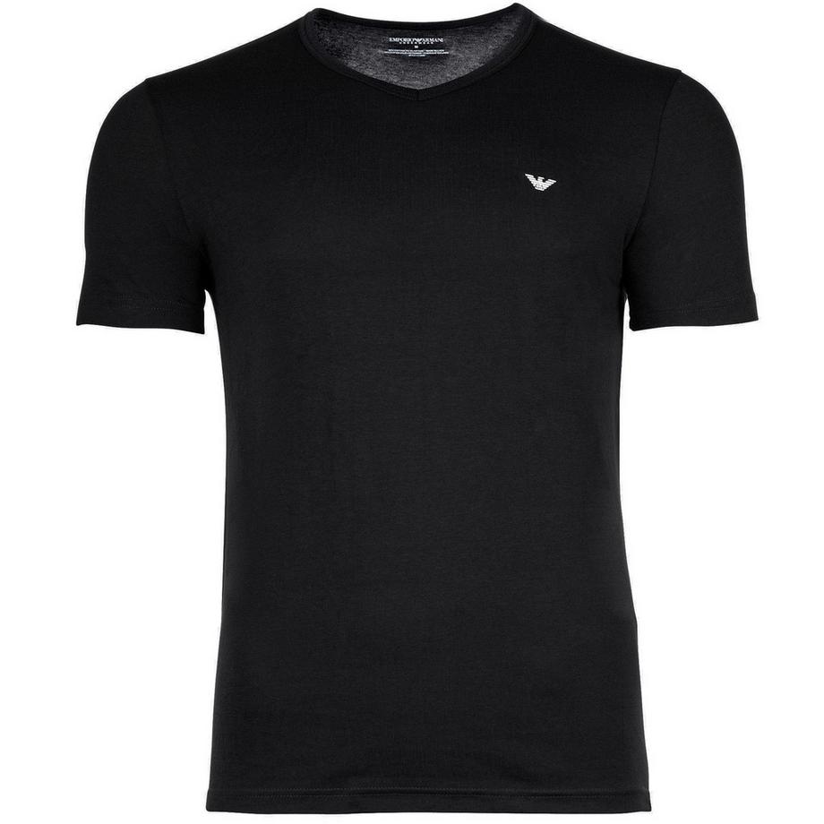 EMPORIO ARMANI Core Logoband Regular Fit V-Ausschnitt T-Shirt 2er Pack  