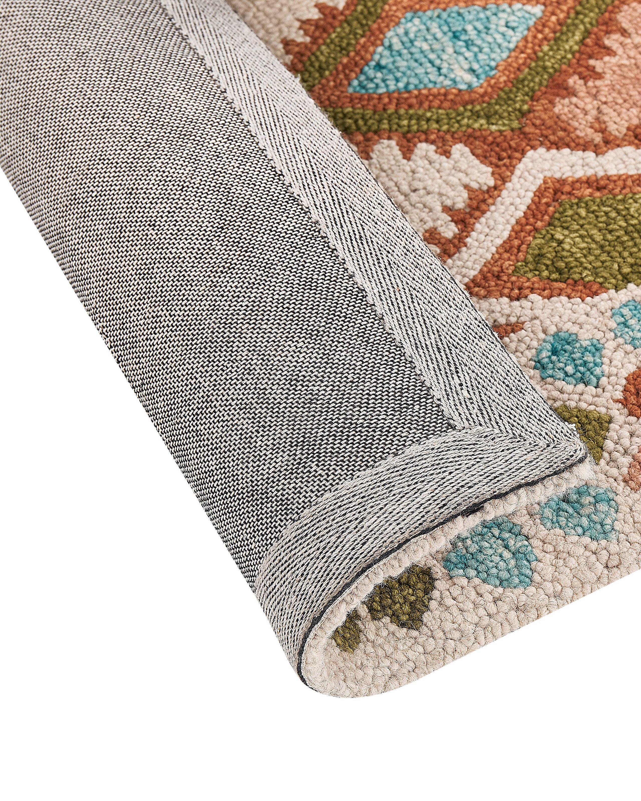 Beliani Tapis en Laine Boho ERMENEK  