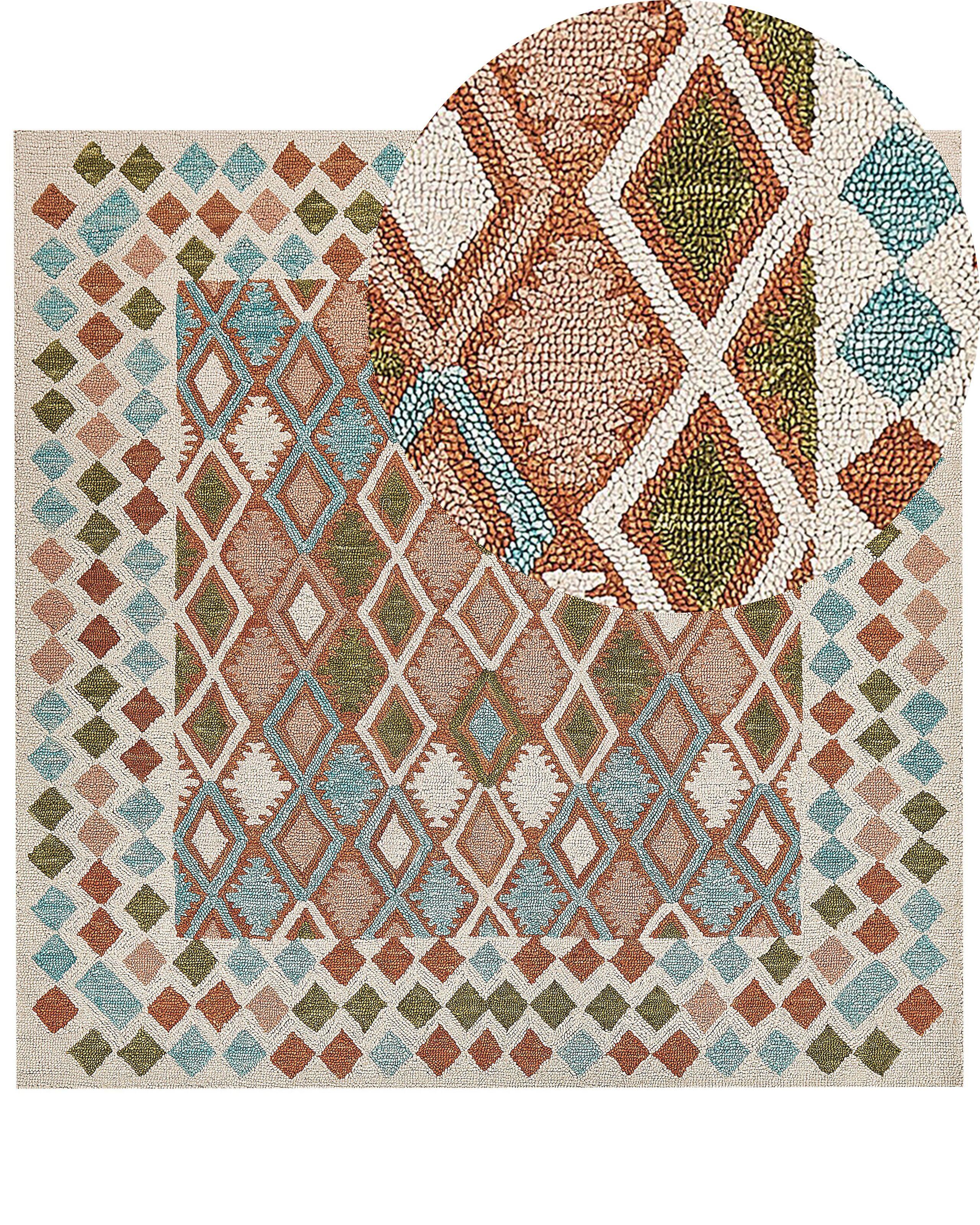 Beliani Tapis en Laine Boho ERMENEK  