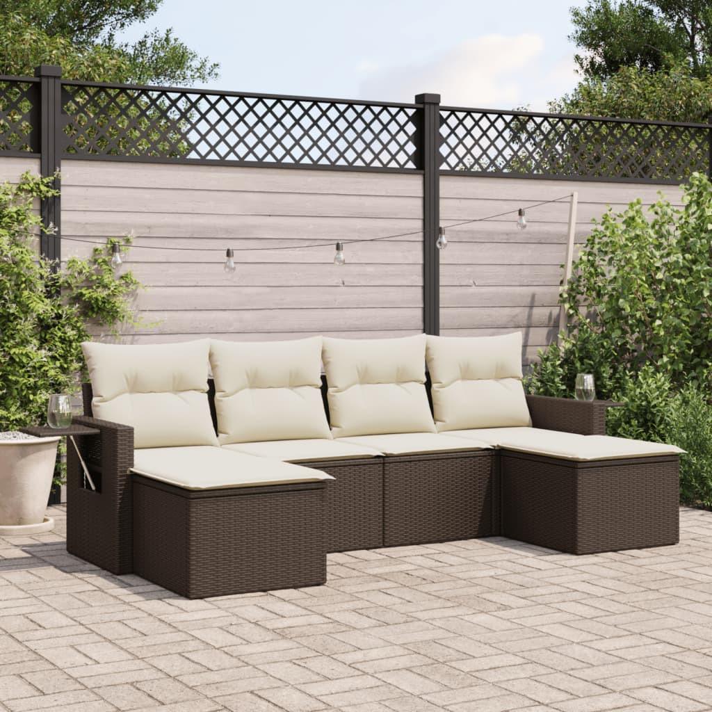 VidaXL set divano da giardino Polirattan  