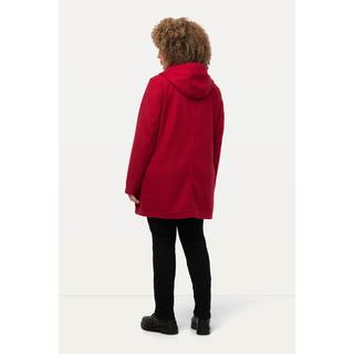 Ulla Popken  Curly-Wool-Jacke, Kapuze, feine Struktur, leicht 