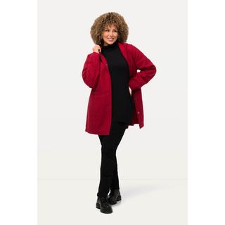 Ulla Popken  Curly-Wool-Jacke, Kapuze, feine Struktur, leicht 