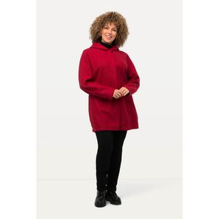 Ulla Popken  Curly-Wool-Jacke, Kapuze, feine Struktur, leicht 