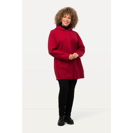 Ulla Popken  Curly-Wool-Jacke, Kapuze, feine Struktur, leicht 