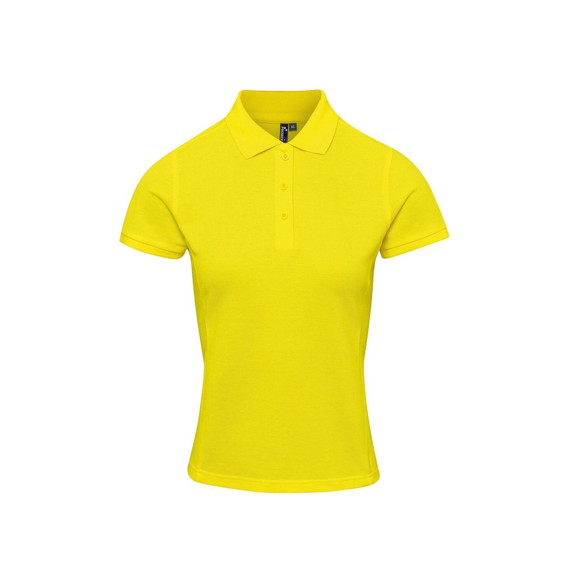 Image of Poloshirt Coolchecker Mit Coolplus Damen Gelb L