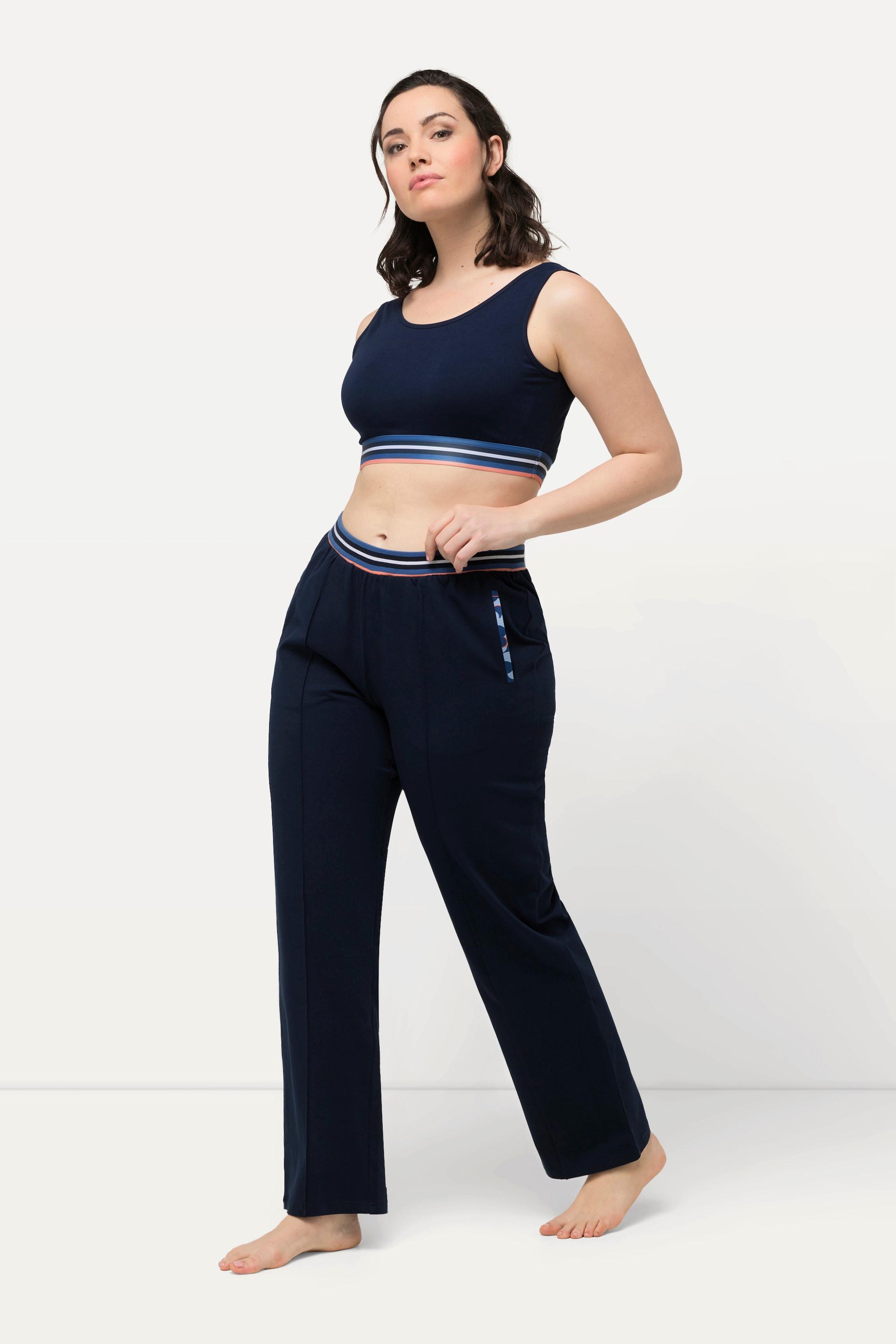 Ulla Popken  Loungewear-Hose, Slim Fit, Elastikbund, Taschen 