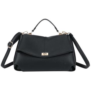 Handtasche  mit Klappe und Riemen