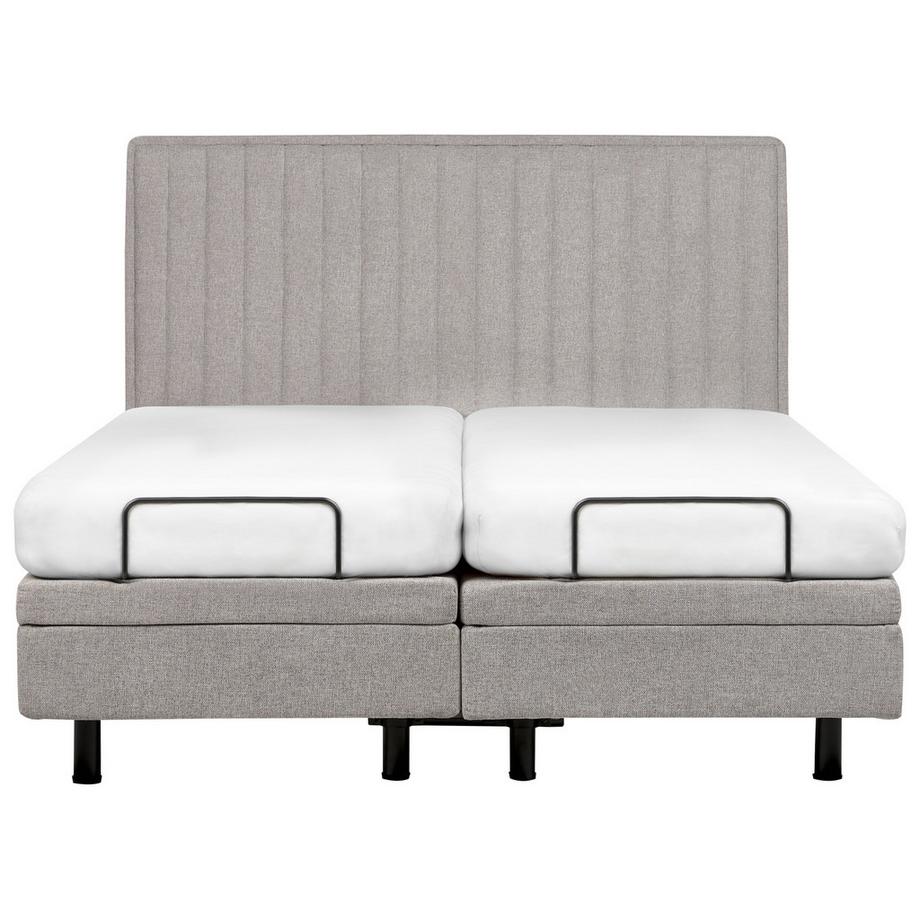 Beliani Lit réglable en Tissu  CASTELLAN  